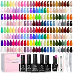 (Extra Free $20 Gift)  100 Colors 110 PCS Perfect Gift Gel Polish Set for All Season