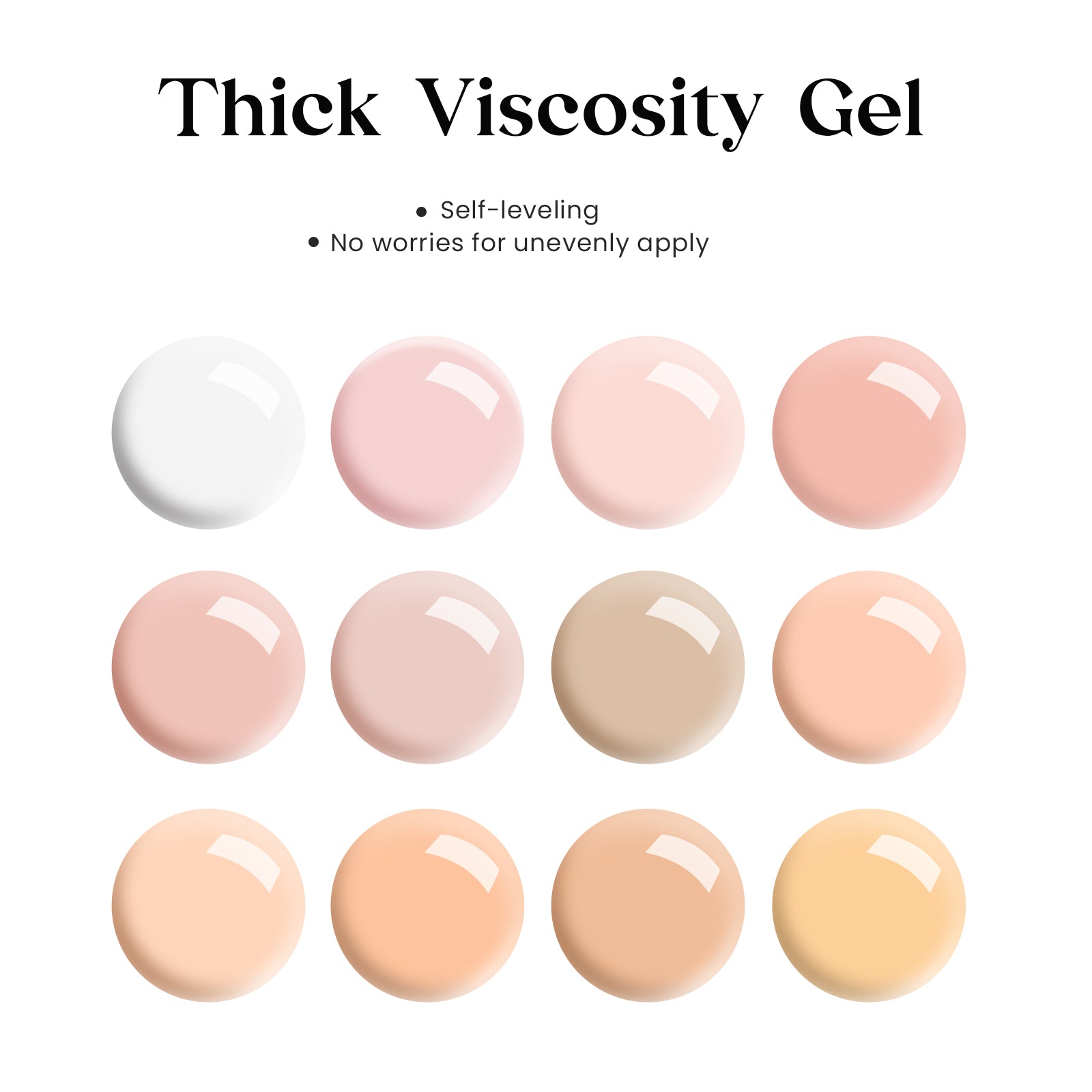 5-in-1 Strengthener Builder Nail Gel 12 Colors Set- 7.5ml/Each - Image 3