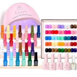 45 PCS ALL-IN-ONE NAIL KIT - 25 Colors Upgrade Colorful Bottle Gel Starter Kit