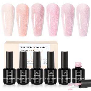 15ml Each Hushed Radiance |  Base Nude Ge Gel Polish 6 Colors Set