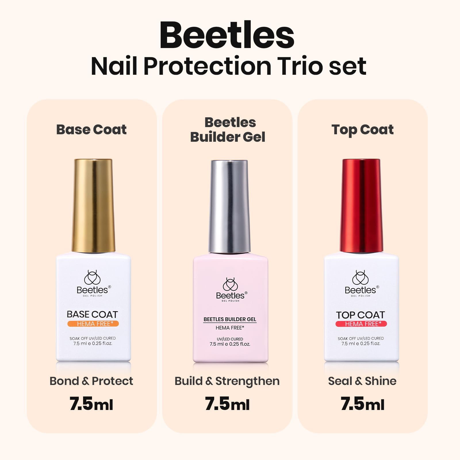Beetles Builder Gel Kit HEMA Free & Handheld Nail Lamp - Image 7